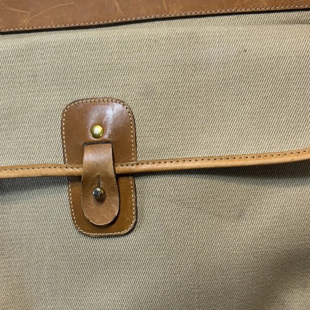 Brahmin & Sperry tan Canvas and Leather Men's messenger Bag
